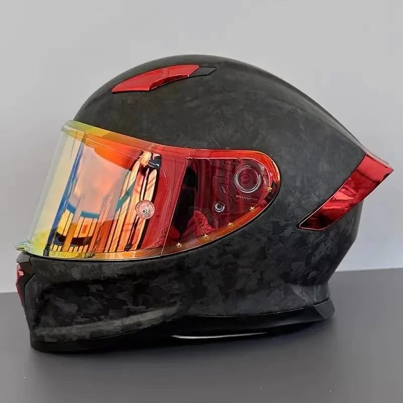Carbon Prime Matte Red — קסדת קרבון מלא מבית וולקן מוטו