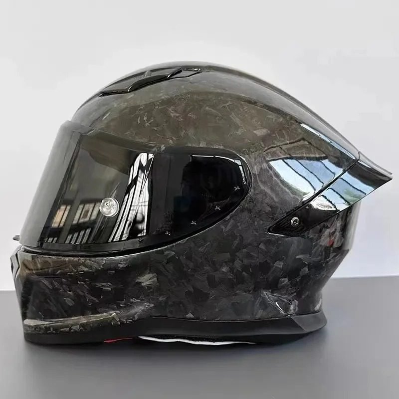 Carbon Prime Gloss Black — full carbon fiber motorcycle helmet by Vulcan Moto