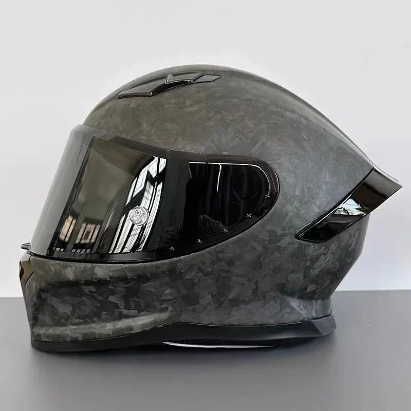 Carbon Prime Matte Black — full carbon fiber motorcycle helmet by Vulcan Moto