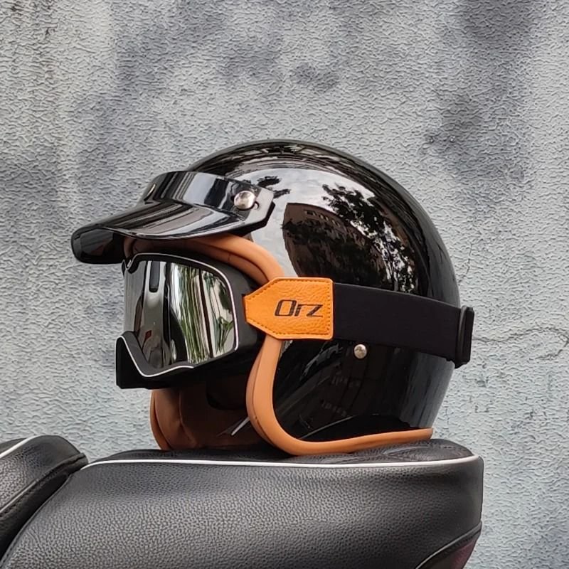 Highway 2 — Retro motorcycle helmet by Vulcan Moto