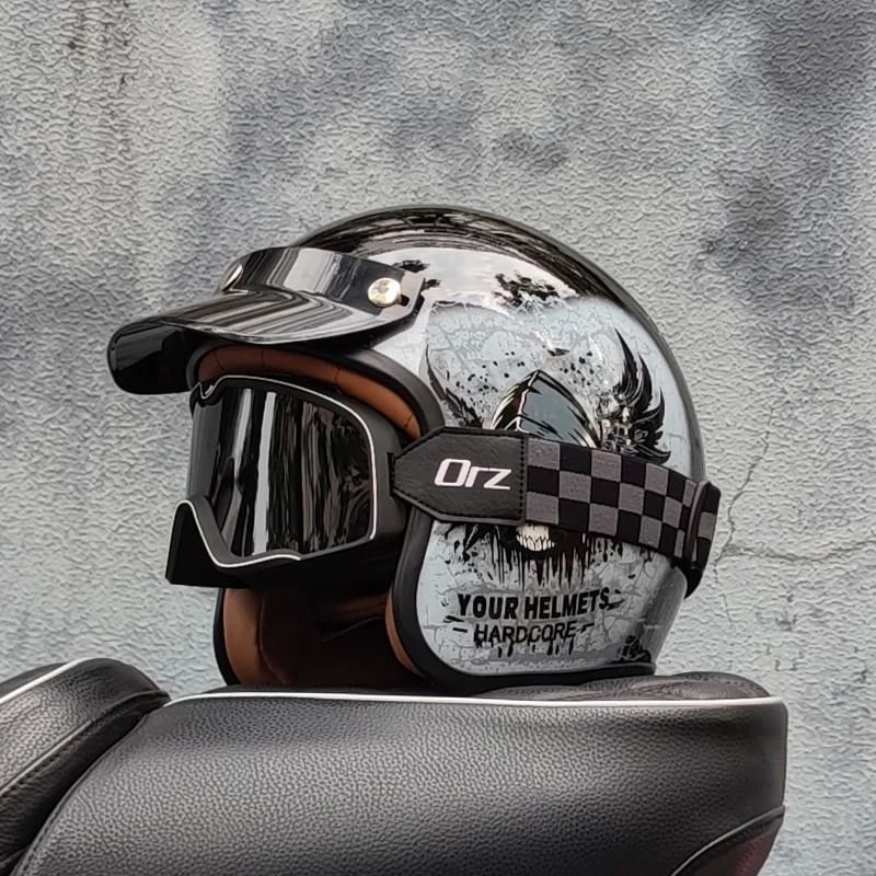 Roadster R — Retro motorcycle helmet by Vulcan Moto